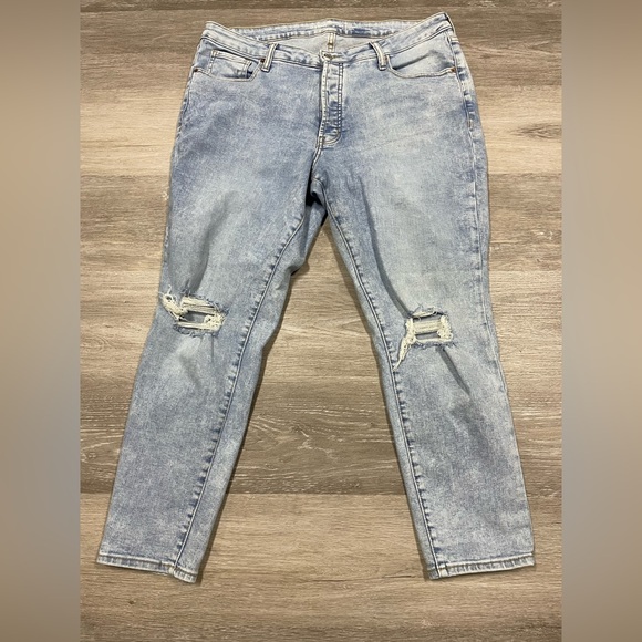 Old Navy Extra Stretch High Rise OG Straight Secret Smooth Pockets Women’s Sz 16 - Picture 1 of 8